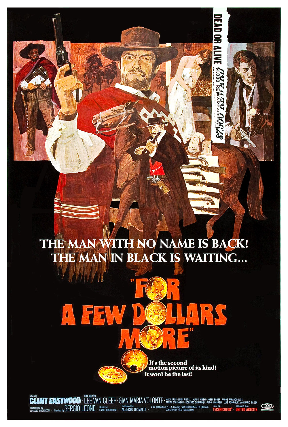 For A Few Dollars More 1965 Poster